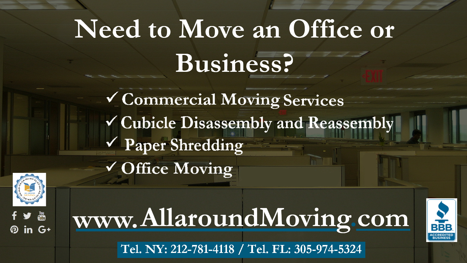 Need to Move an Office or Business? www.AllaroundMoving.com