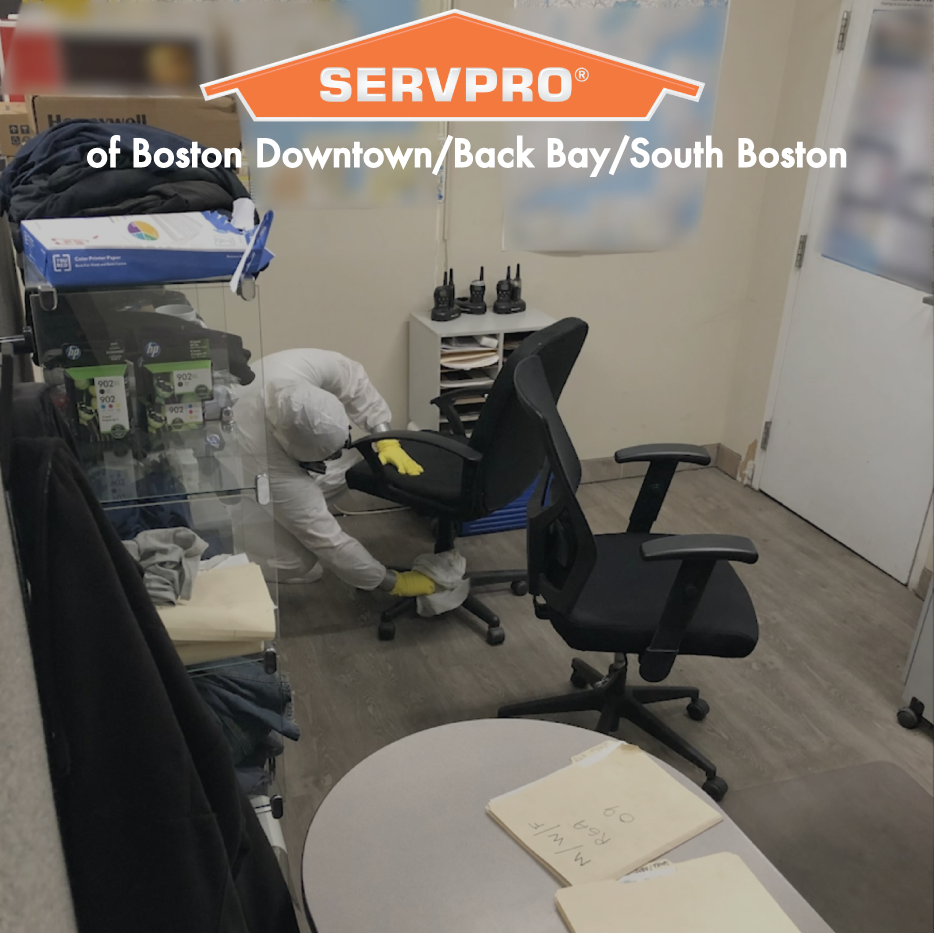 Trust the professionals at SERVPRO of Boston Downtown / Back Bay / South Boston to perform proactive cleanup by properly disinfecting and cleaning. We follow the guidelines set forth by the CDC.