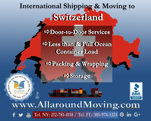 International Shipping & Moving to Switzerland www.AllaroundMoving.com