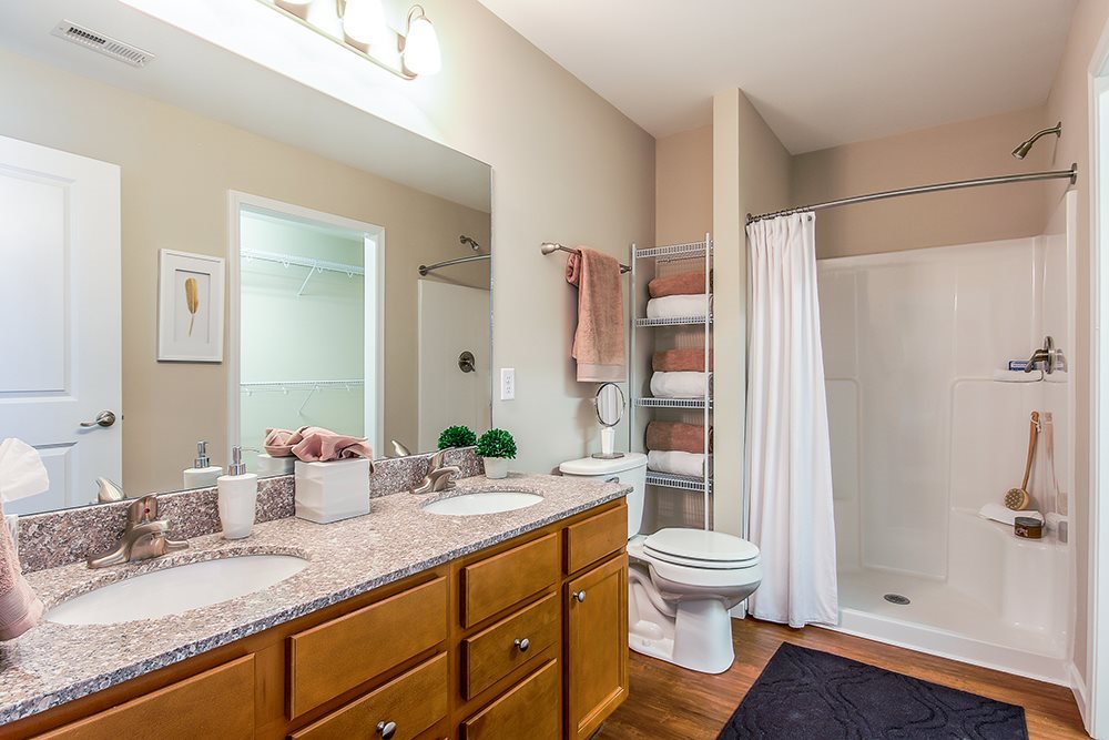 Two Large Bathrooms with Ample Storage