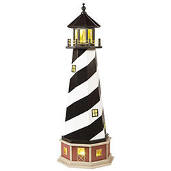 Amish Cape Hatteras NC Hybrid Garden Lighthouse with Base