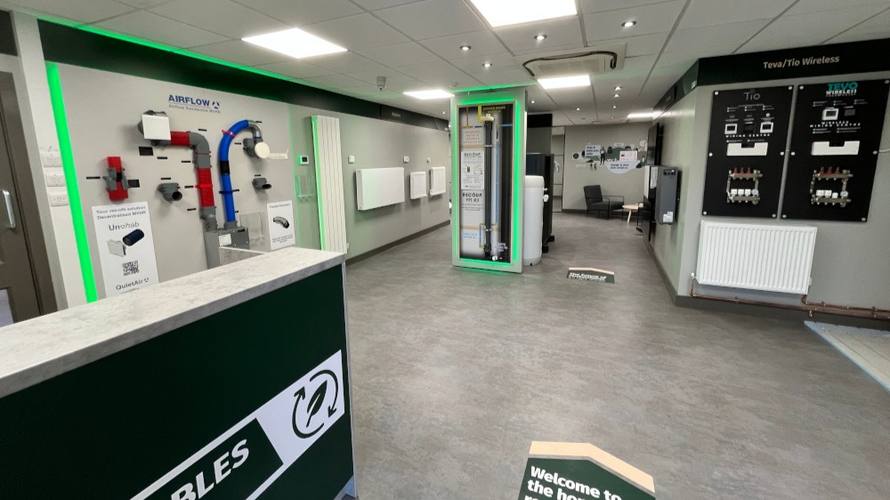 Renewables Centre inside Plumb Centre in Swansea