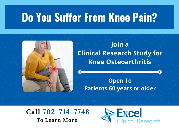 Join a Knee Osteoarthritis clinical research study in Las Vegas. Get a free medical exam and exclusive access to medication. Call now to schedule your appointment.
#Osteoarthritis #KneePain #LasVegas