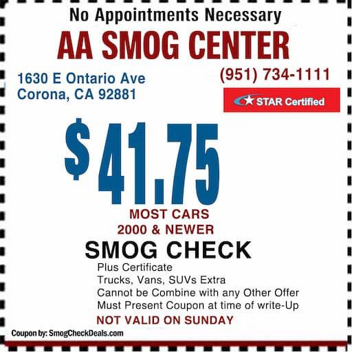 AA Smog Center - Corona, CA 92881 - (951)734-1111 | ShowMeLocal.com
