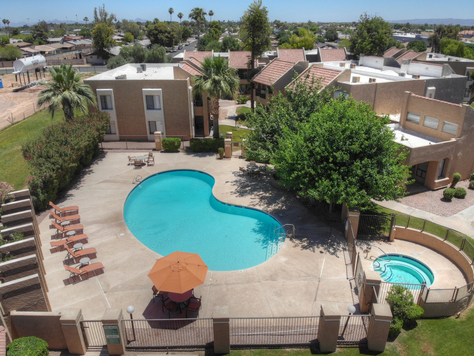 Aerial View of Pool & Jacuzzi