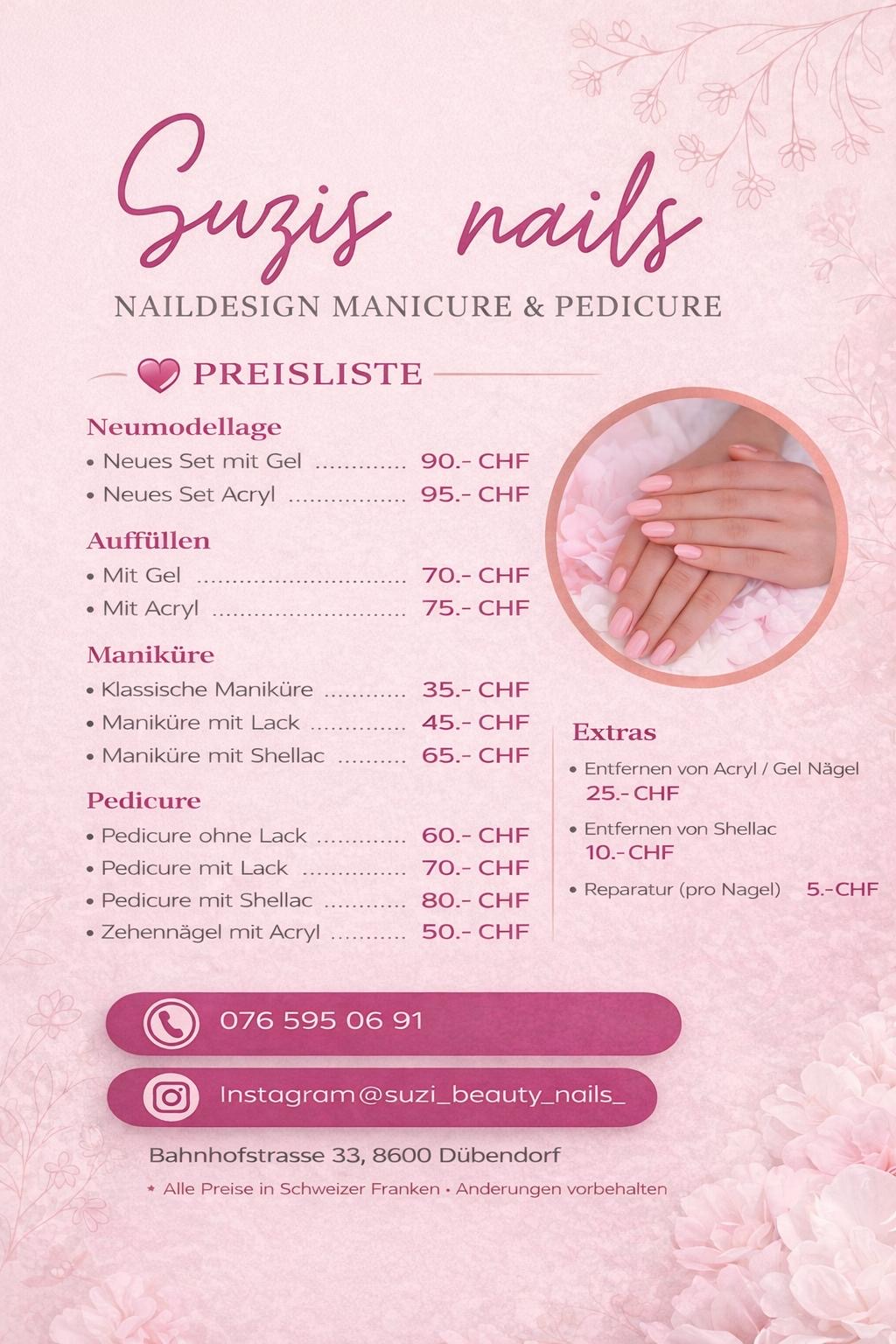 Suzis Nails, Suzana Zivkovic, Bahnhofstrasse 33 in Dübendorf