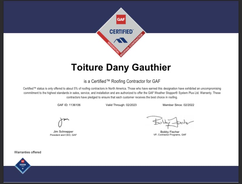 Images Toiture Dany Gauthier
