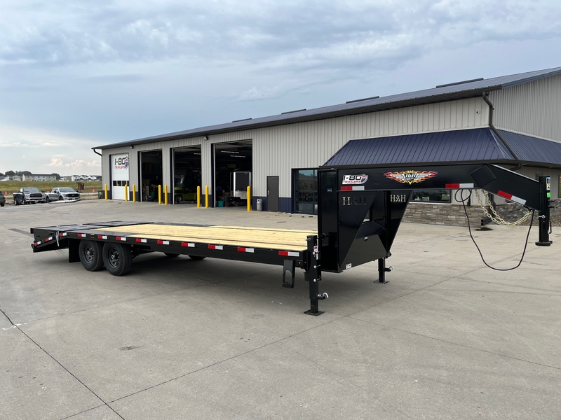 H&H TRAILERS 102X20+5 16k Low Profile Dovetail Super Deluxe Ramps Gooseneck Deckover - 2024