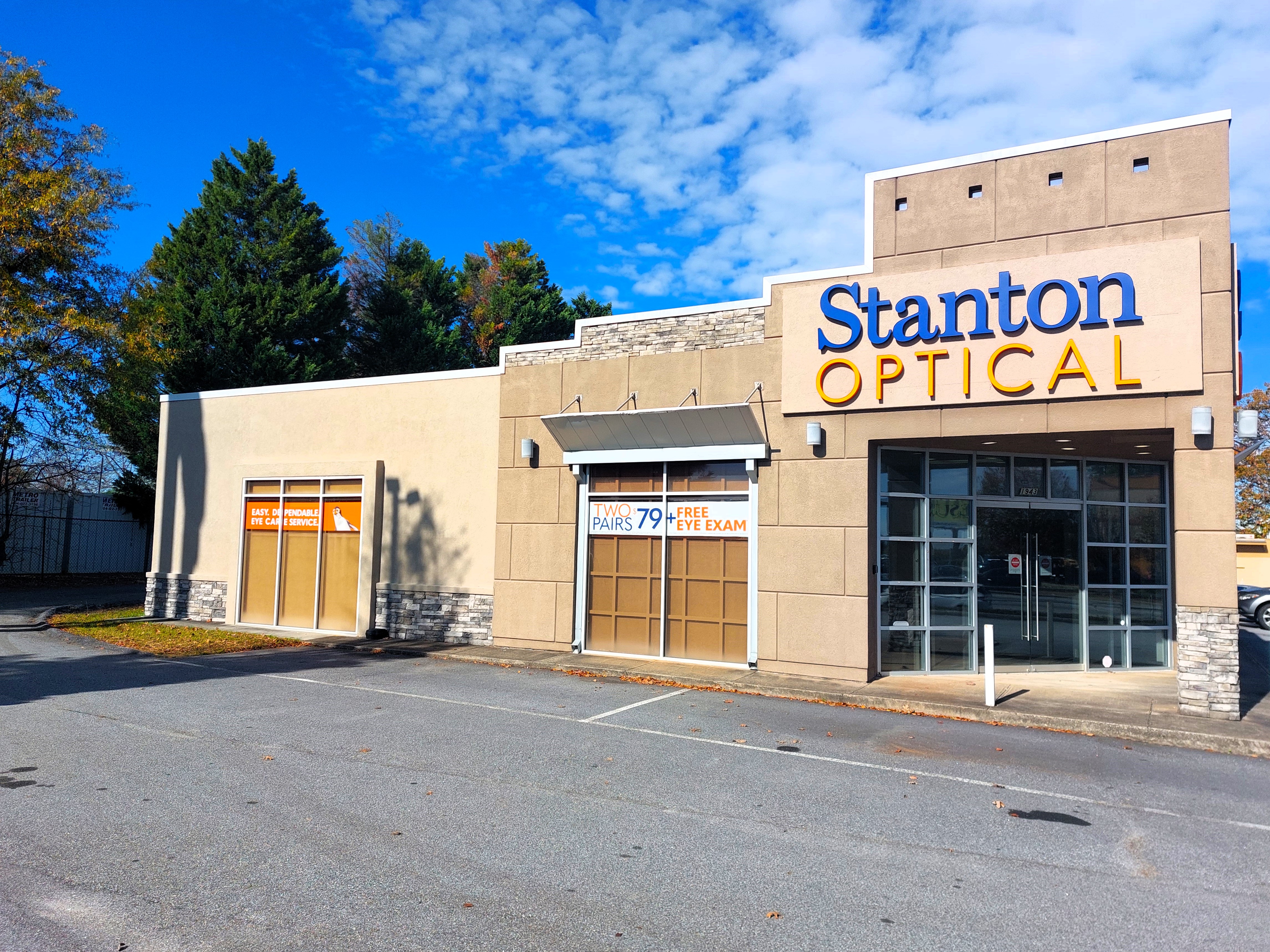 Storefront at Stanton Optical store in Duluth, GA 30096
