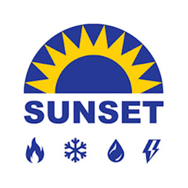 Sunset Heating &amp; Cooling Logo