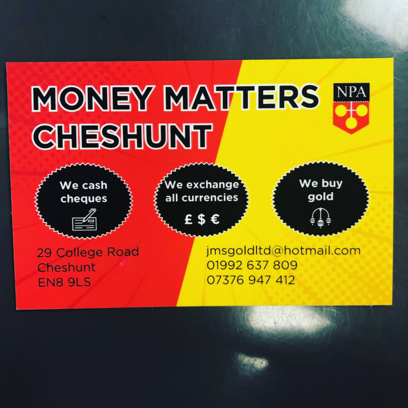 Money Matters Cheshunt Waltham Cross 01992 637809