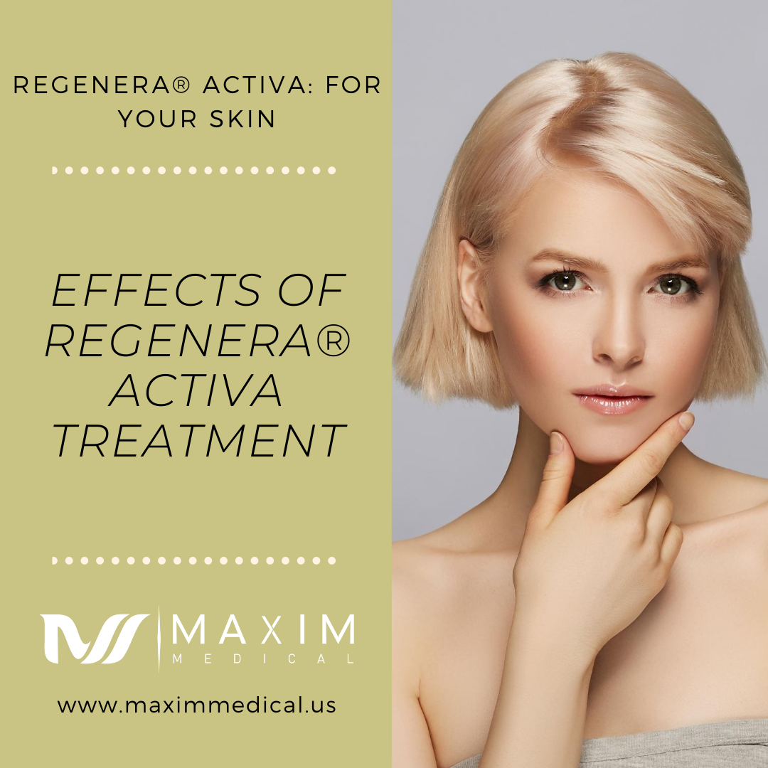 2. EFFECT OF REGENERA ACTIVA TREATMENT
The first results of Regenera Activa treatment occur after a single treatment. A patient can observe the first visible changes within the 8-15 days. The recovery period is minimal; the main results appear and increase for the following 3-6 months after treatment. The treatment reduces and eliminates wrinkles, fine lines, spotting, and scarring. It promotes healthier skin, protects against aging, and essentially gives your face a face lift, all without surgery.