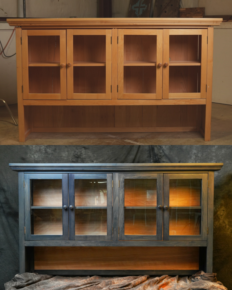 Cherry Cabinet Refinishing - Before & After