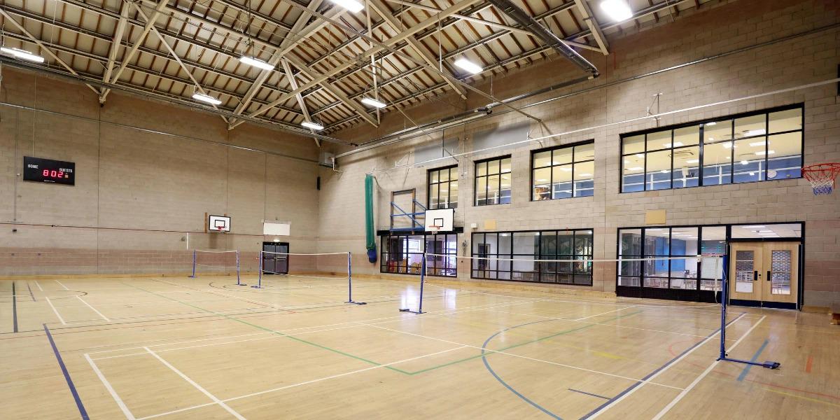 Sports hall at Wentworth Leisure Centre Wentworth Leisure Centre Hexham 01670 620200