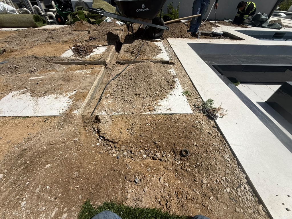 Hyperion Synthetic Turf and Landscaping - Before hardscape construction