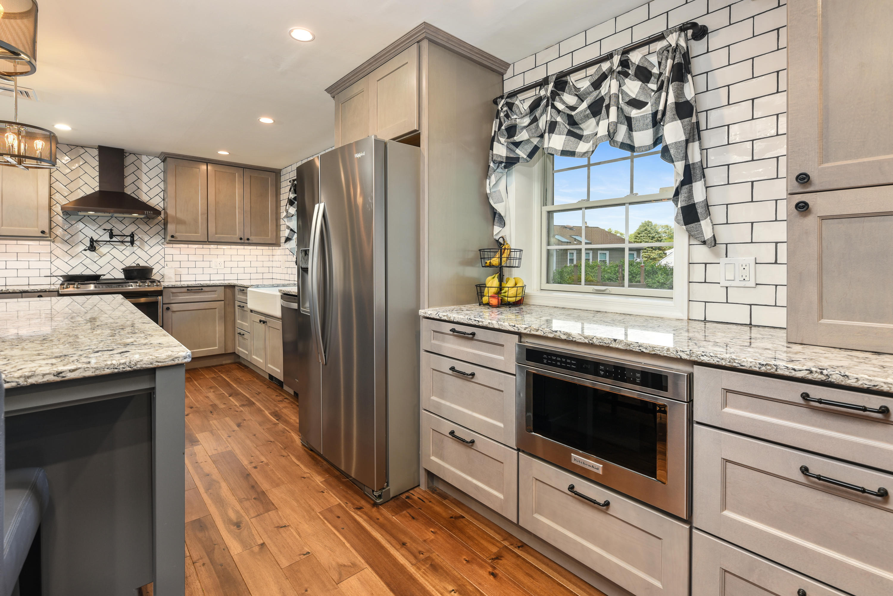 Transitional Two-Finish Grey Kitchen Malvern, PA