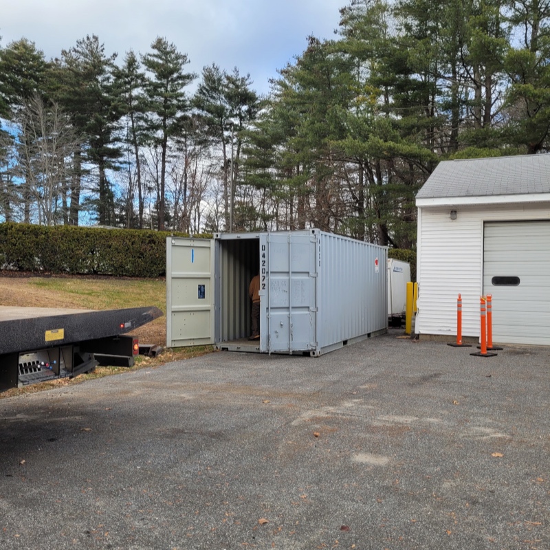 20’ storage container rental delivered to Auburn, ME
20’ storage container rental delivered to St. M 