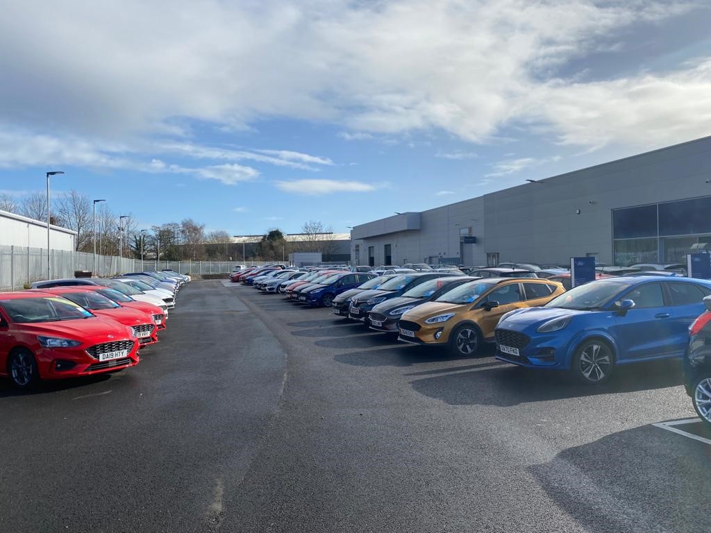 Cars outside Ford Store Chester Evans Halshaw Ford Chester Chester 01244 389500