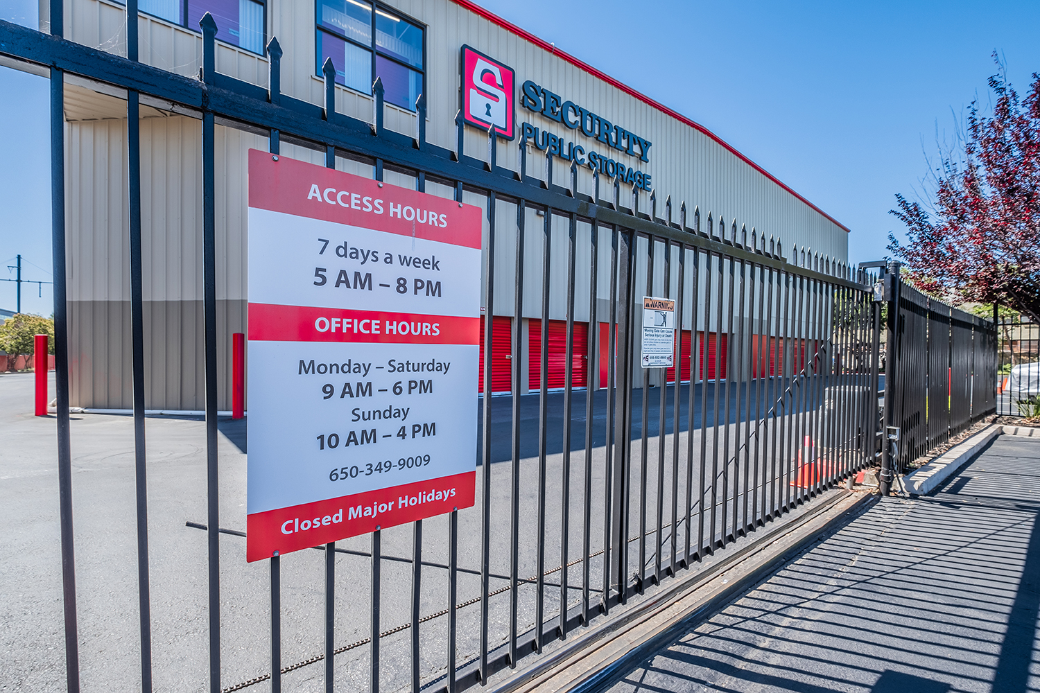 Fully-Gated Storage Facility in San Mateo, CA.