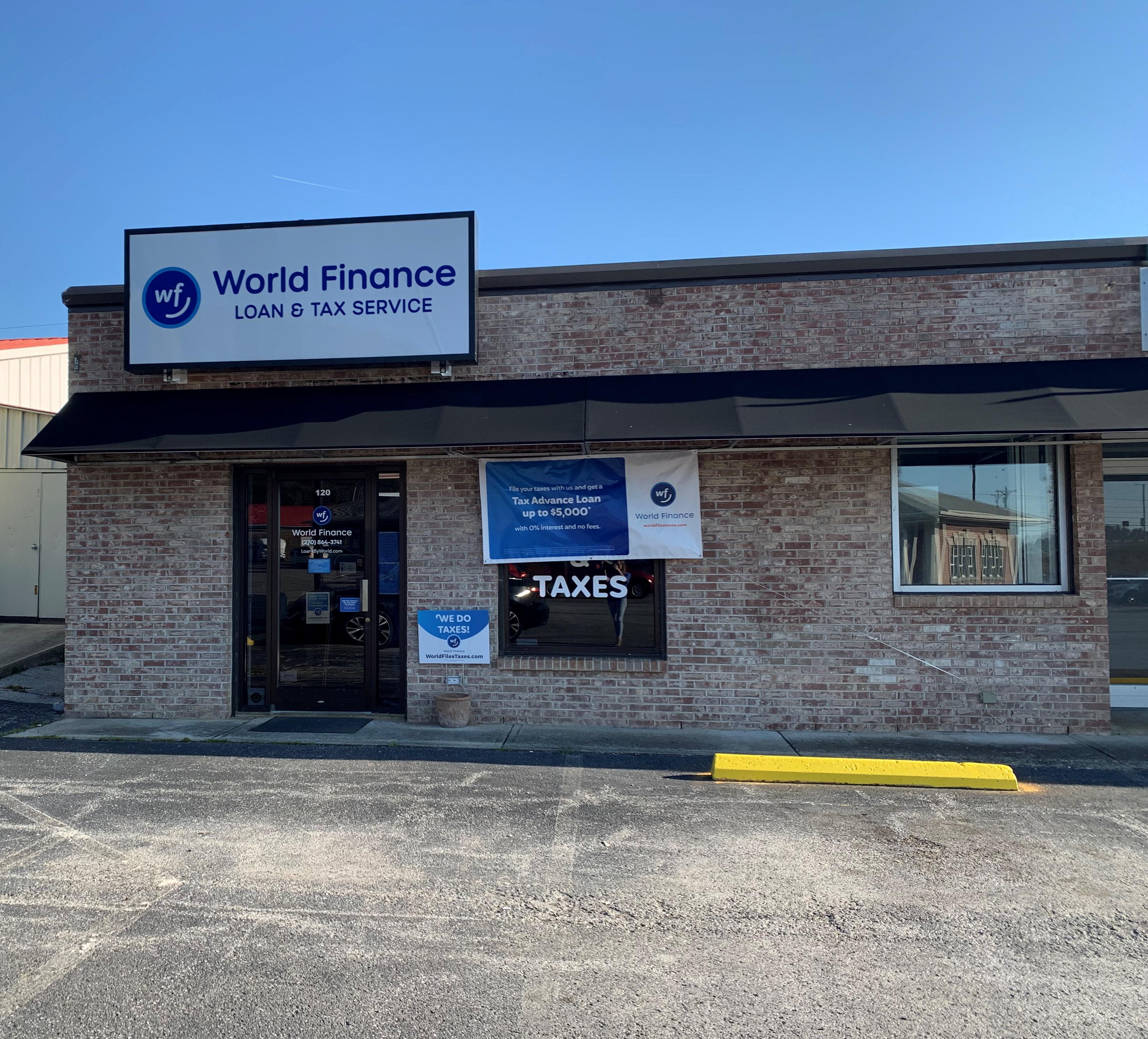Front of Branch- Angle View World Finance Burkesville (270)864-3741