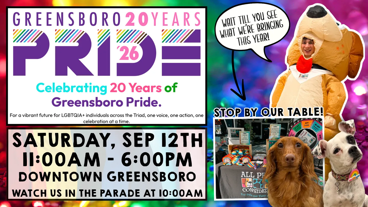 Image of Local Pet Event All Pets Considered is at Greensboro PRIDE Nearby