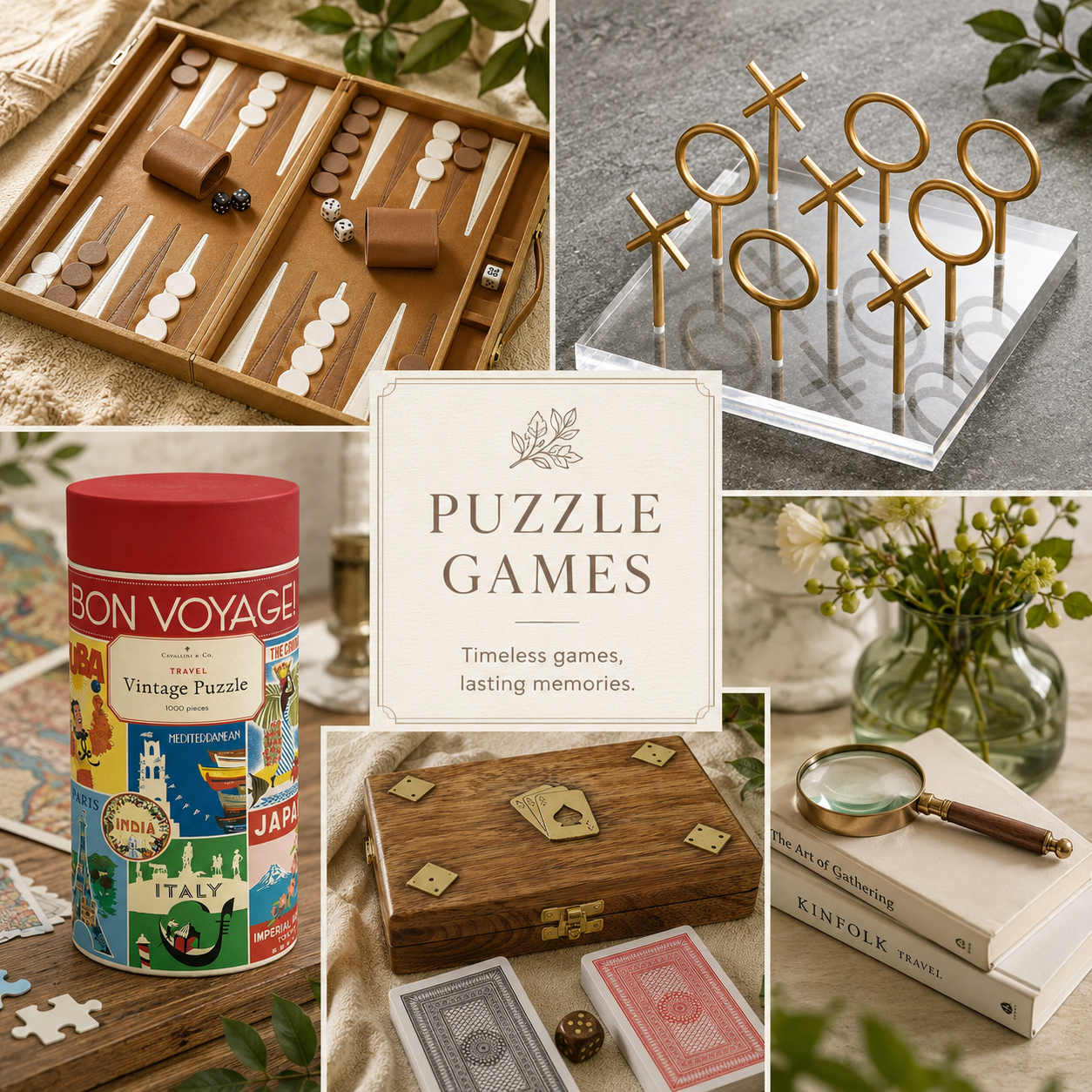 Explore our collection of classic puzzle games, including backgammon, tic-tac-toe, vintage puzzles, and card games for hours of family fun.