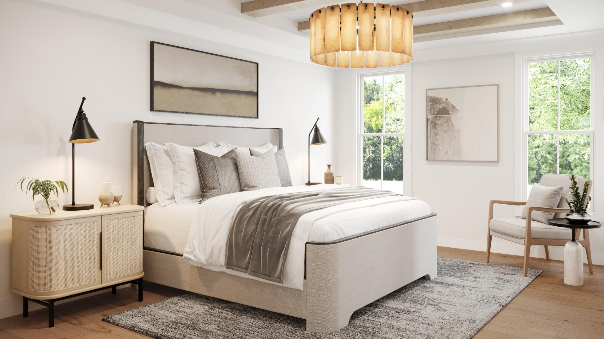 First-floor primary bedroom suites in select home designs