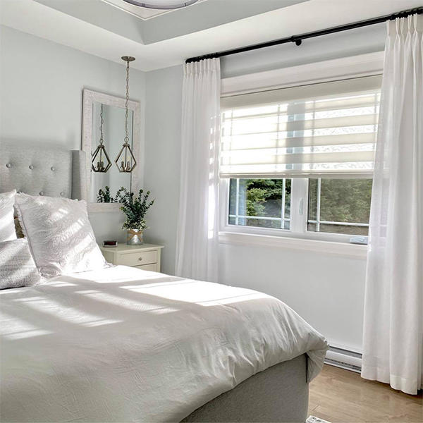 a beautiful combo- dual(sheer) shades and drapes Budget Blinds of Port Perry Blackstock (905)213-2583