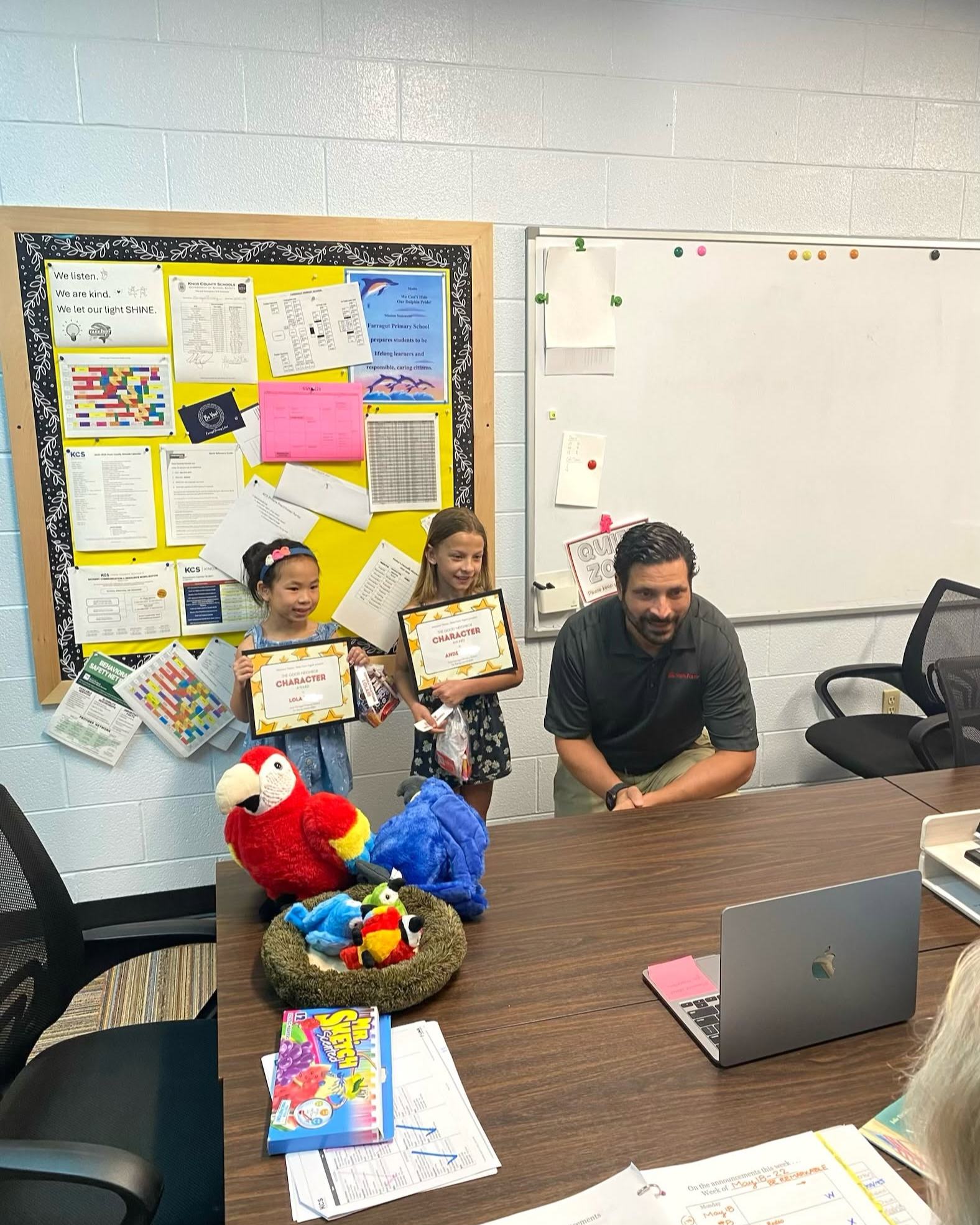 Congratulations to Lola on receiving the Good Neighbor Character Award for being responsible. Mrs. Bruchey says Lola sets a great example by doing the right thing when no one is watching. Thanks to Farragut Primary School staff for your dedication.