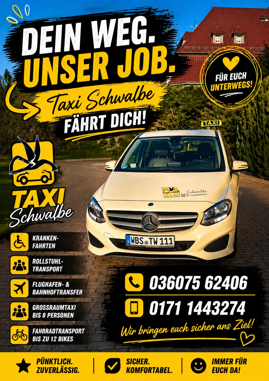 Taxi & Mietwagenservice Schwalbe, Brückenstr. 5 in Dingelstädt