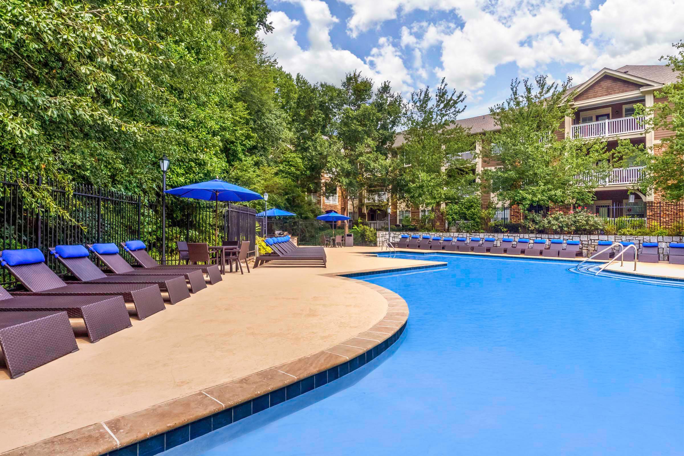 Resort style pool within community Camden Deerfield Apartments Alpharetta (770)872-6592