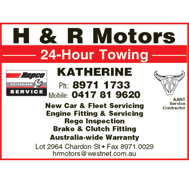 H & R Motors - Katherine East, NT 0850 - (08) 8971 1733 | ShowMeLocal.com