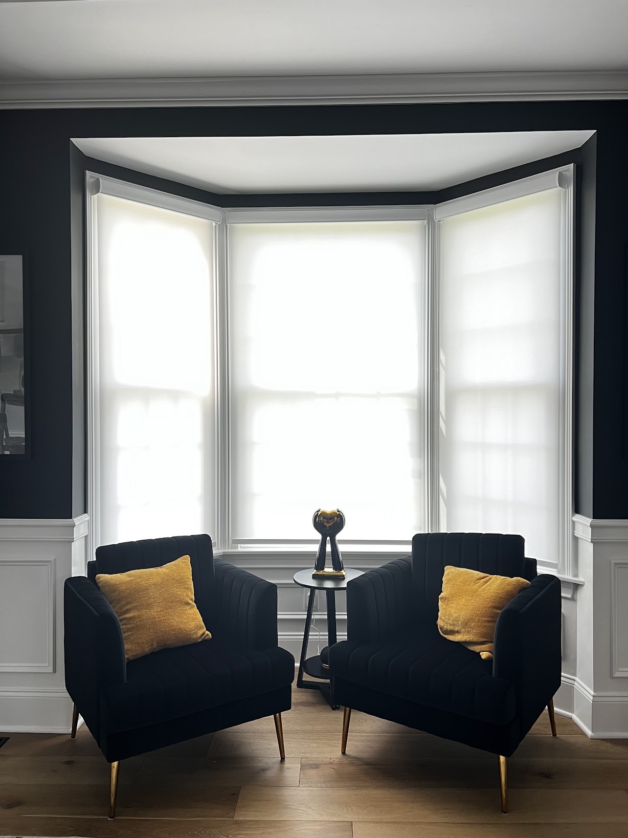 This cozy corner got just the treatment needed to complete it! We love how well these roller shades fit the vibe of this space in Pittstown, NJ