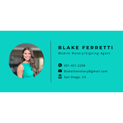 Blake Ferretti, Mobile Notary