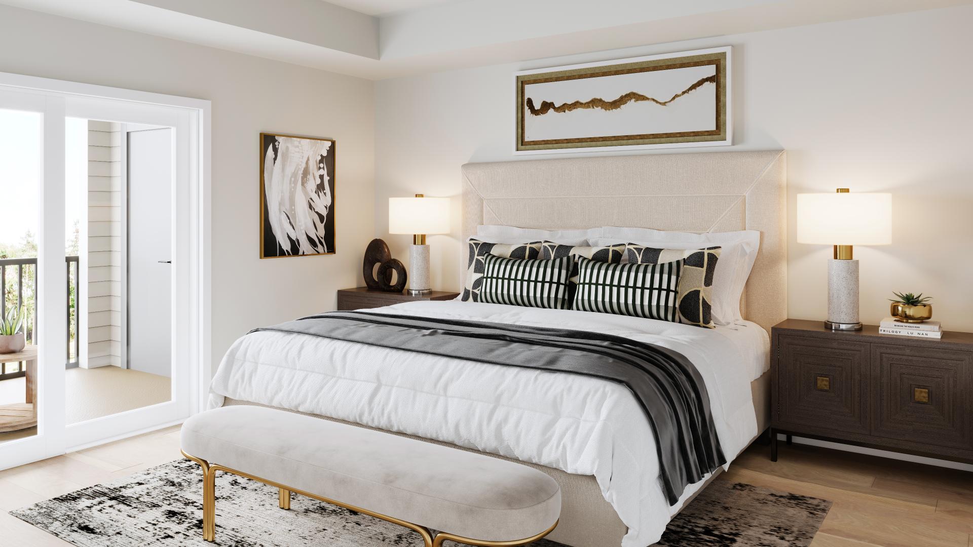 Spacious primary bedroom suites