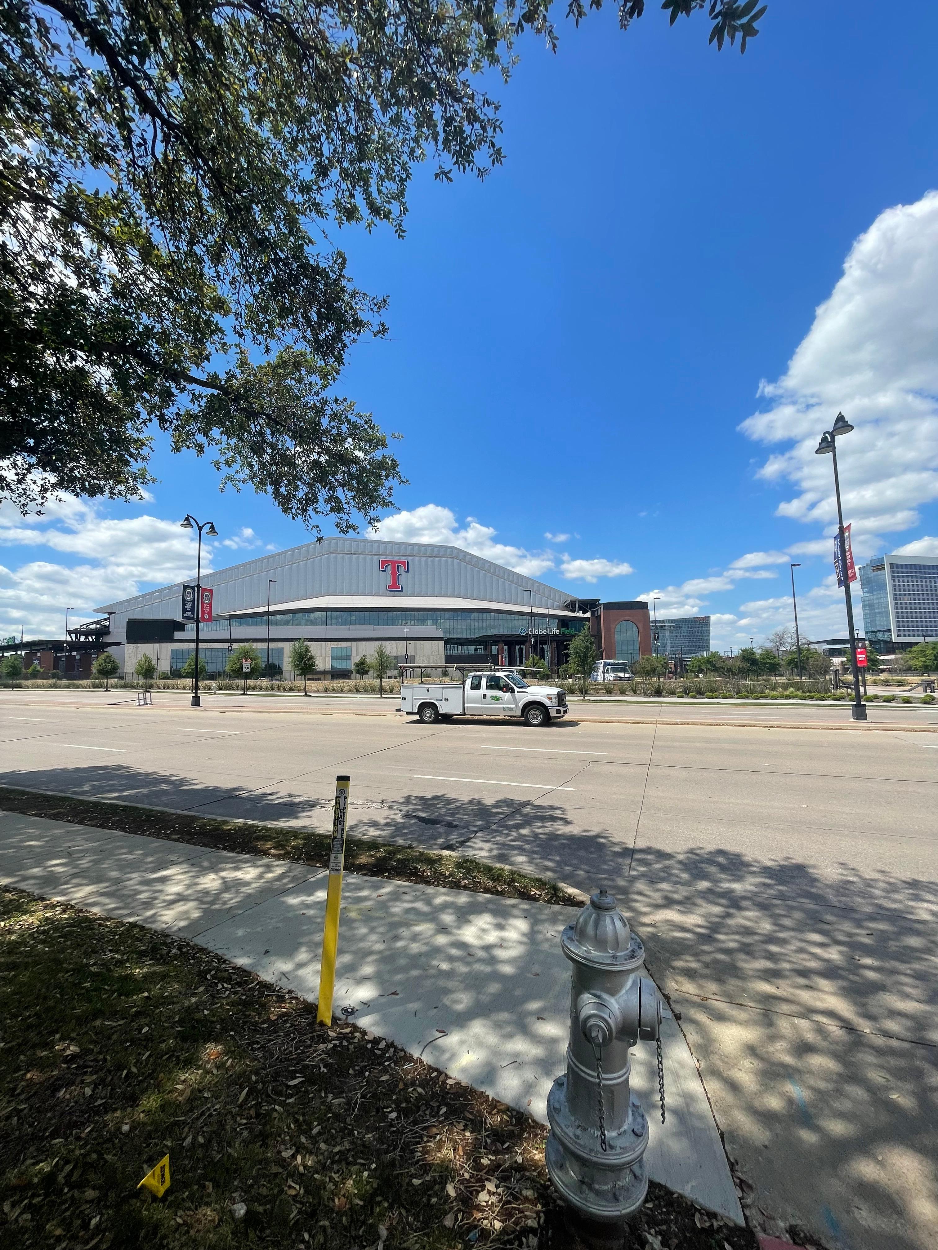 A Tioga truck at the Globe Life Field in Arlington Texas.