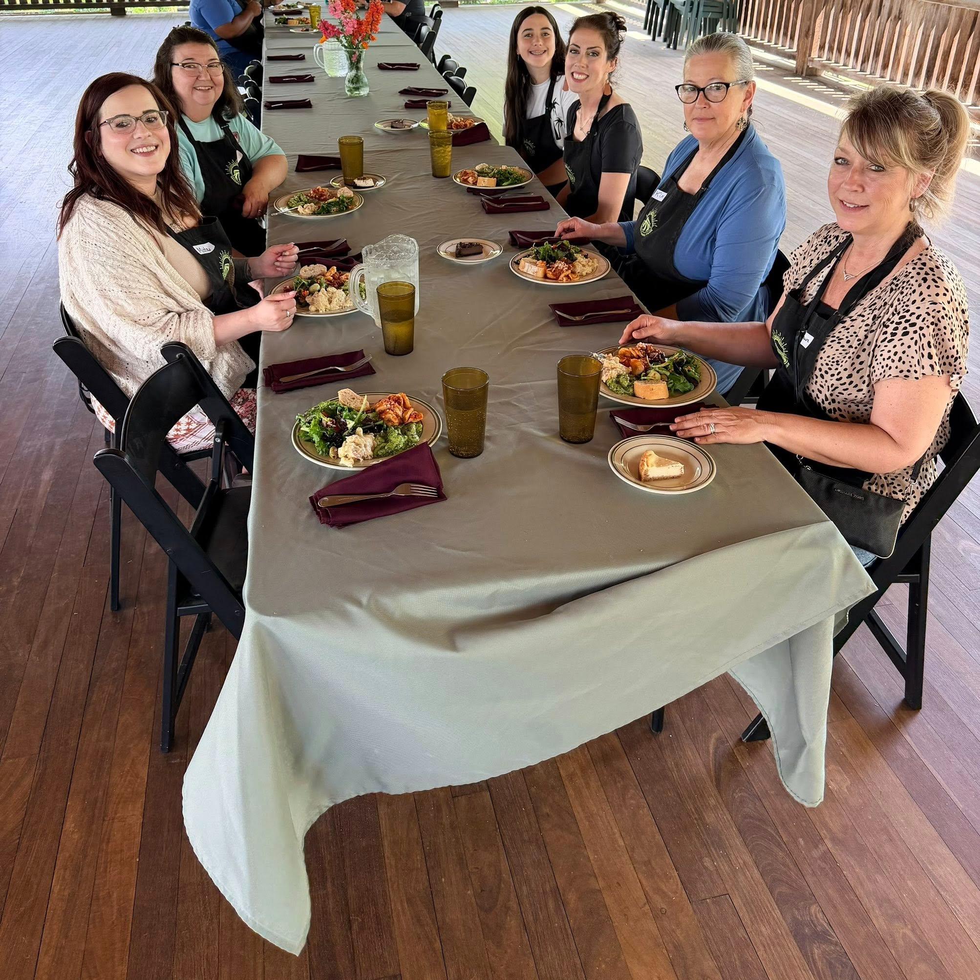 Our team participated in a cooking class this morning, we enjoyed preparing pasta and sharing a wonderful meal together, and we look forward to next time!