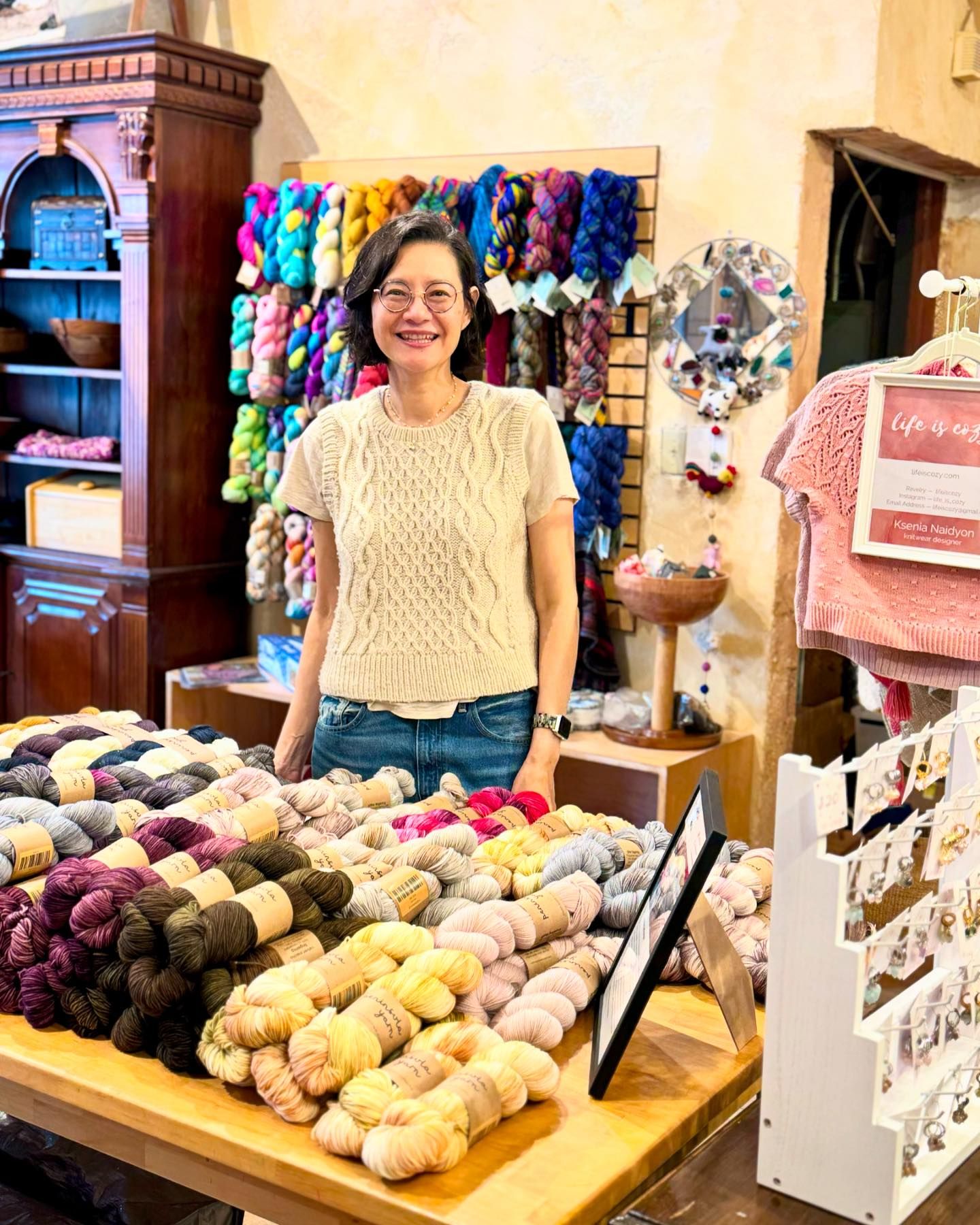 Piles of yarn and kits! What could be better?!