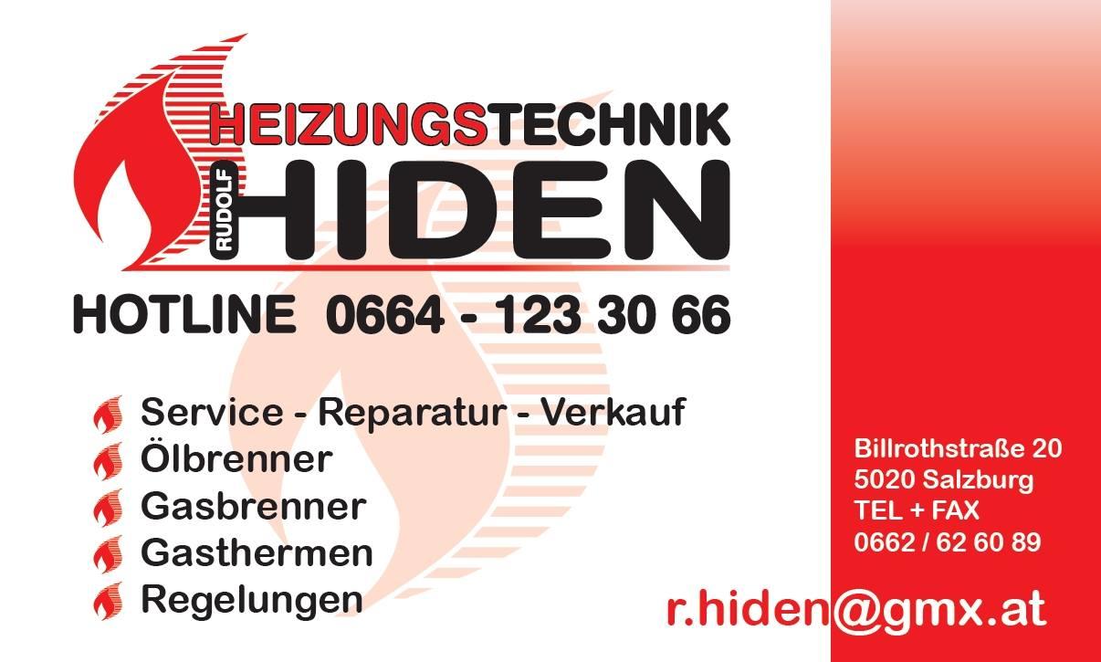 Heizungstechnik - Rudolf Hiden, Billrothstraße 20 in Salzburg