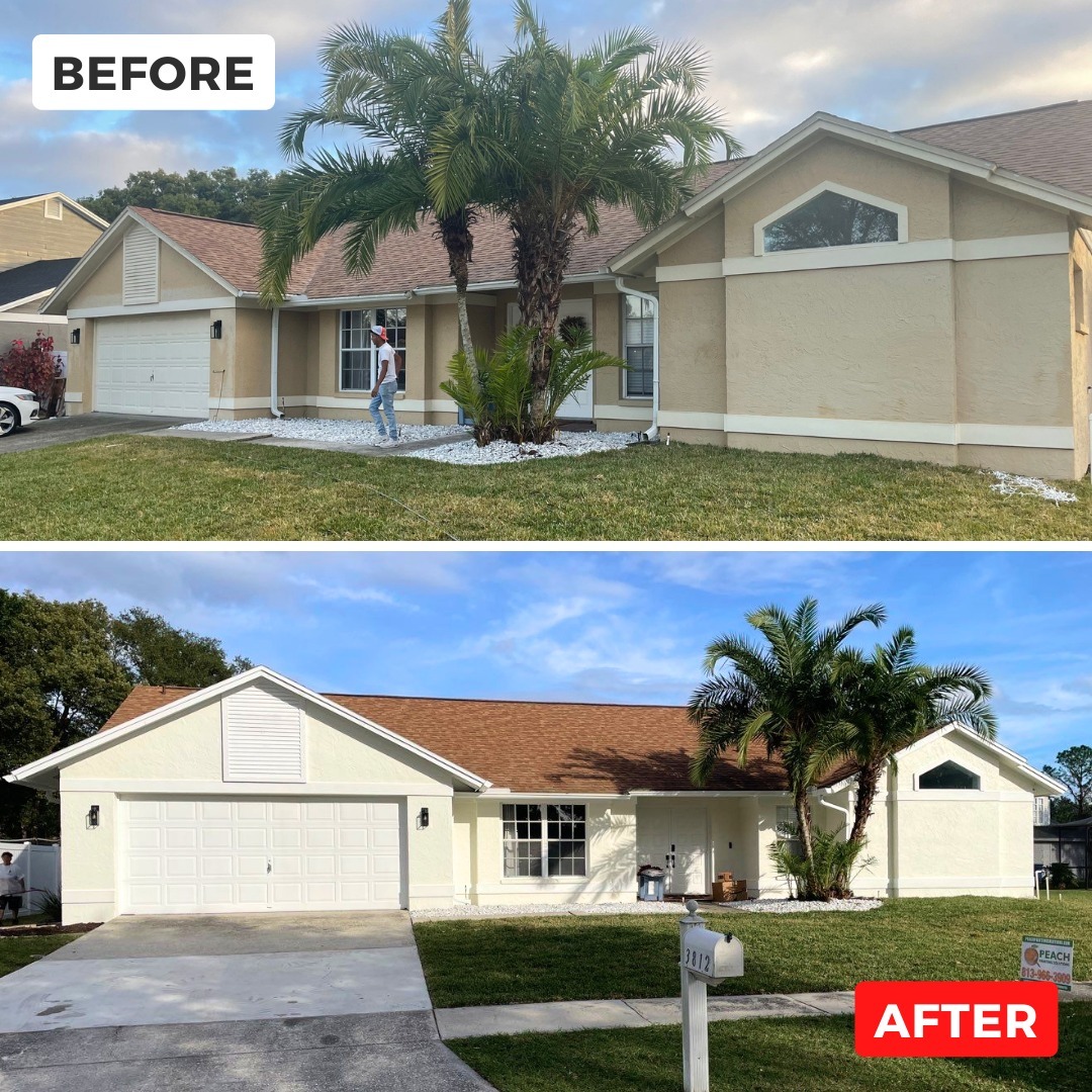 Before and after exterior project