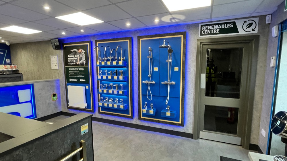 Inside Plumb Centre in Swansea