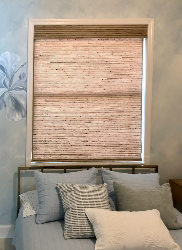 Bamboo shades add warmth and texture to any space with their natural, earthy look! These shades provide excellent light control options, from softly diffusing sunlight to blocking out glare completely, giving you control over the ambiance of your Viera space.