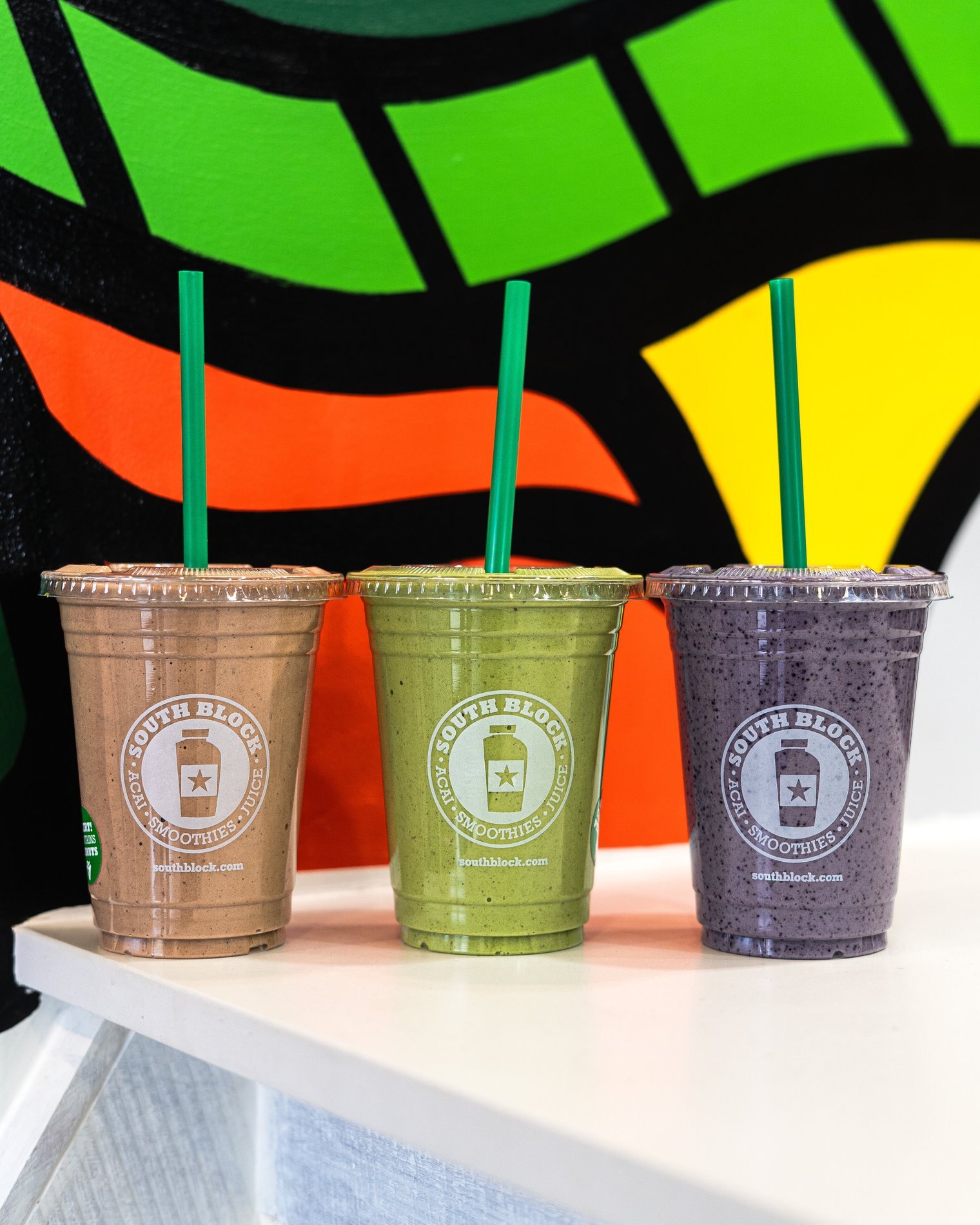 South Block serves handcrafted acai bowls, smoothies, and cold-pressed juices. Made to order, with clean whole ingredients.