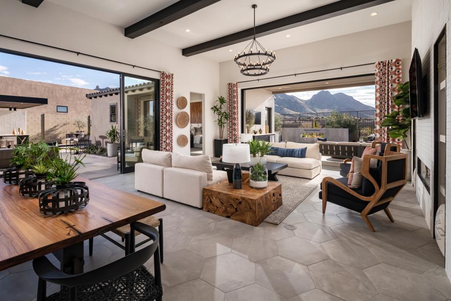 Luxury single-family homes showcasing indoor-outdoor living throughout