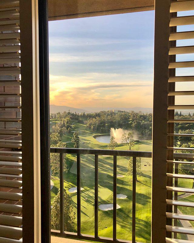 View of the Golf Course through the hotel window.