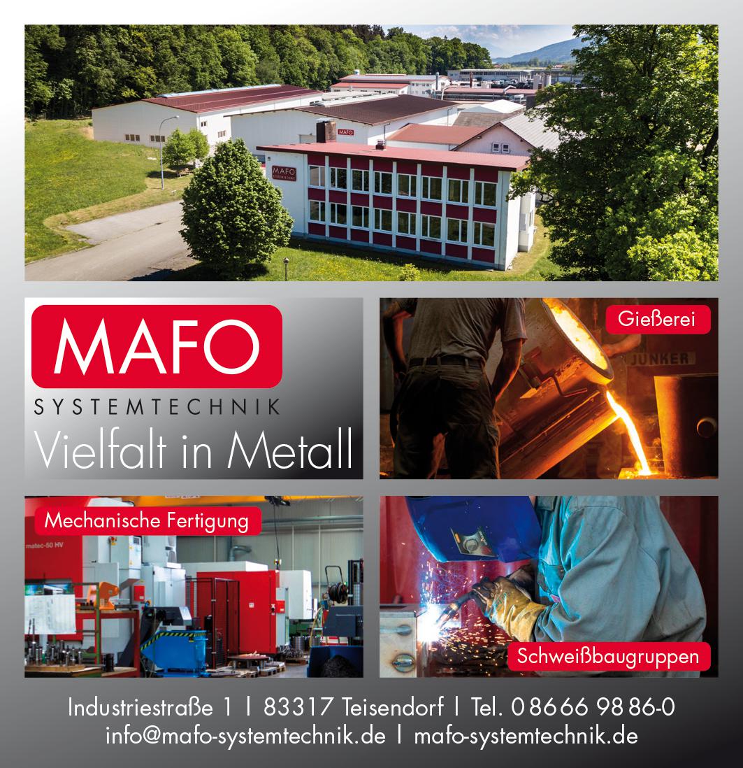 MAFO Systemtechnik AG, Industriestrasse 1 in Teisendorf