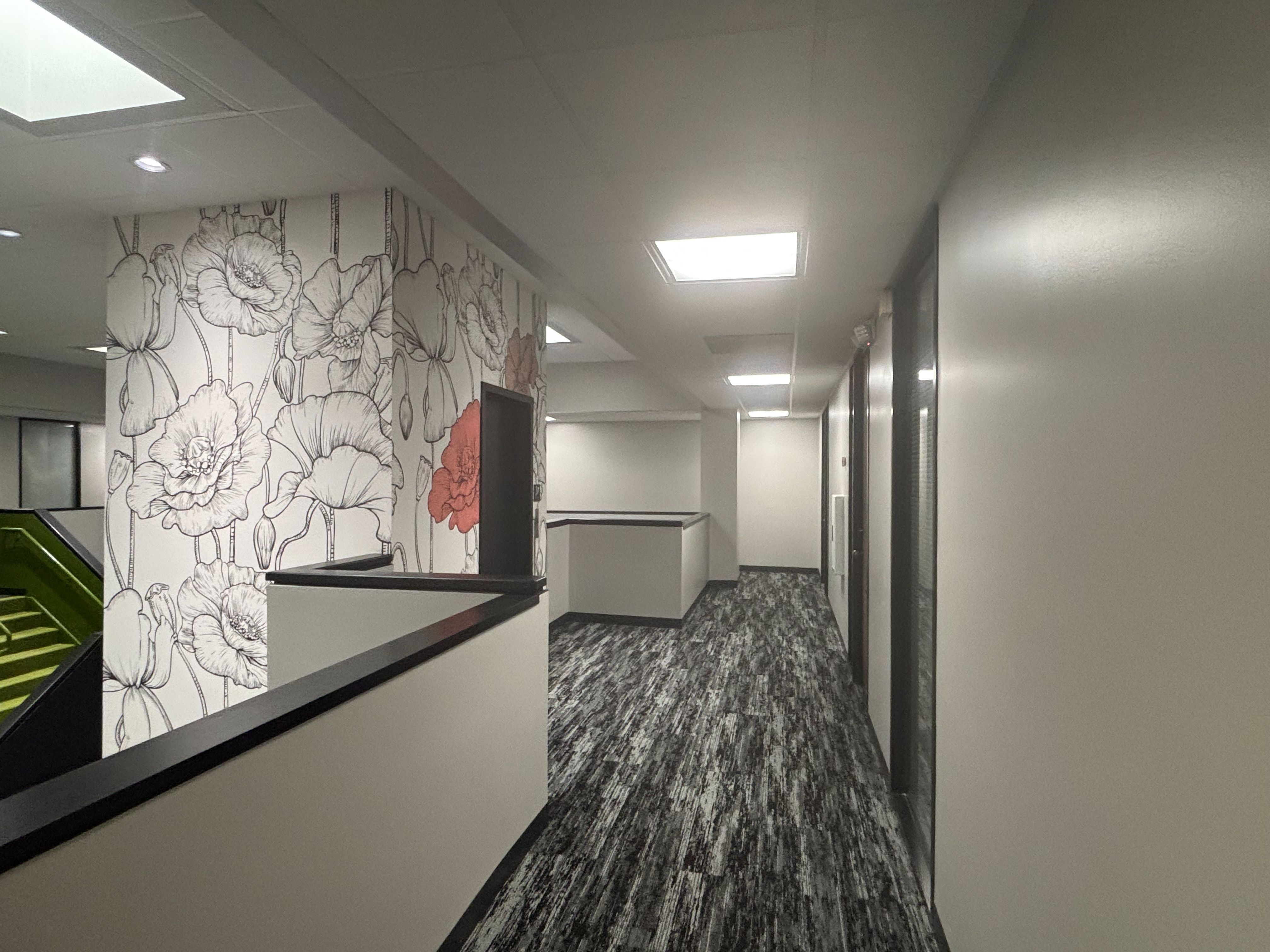 Hallways inside the building at the Clear Lake FastFit location