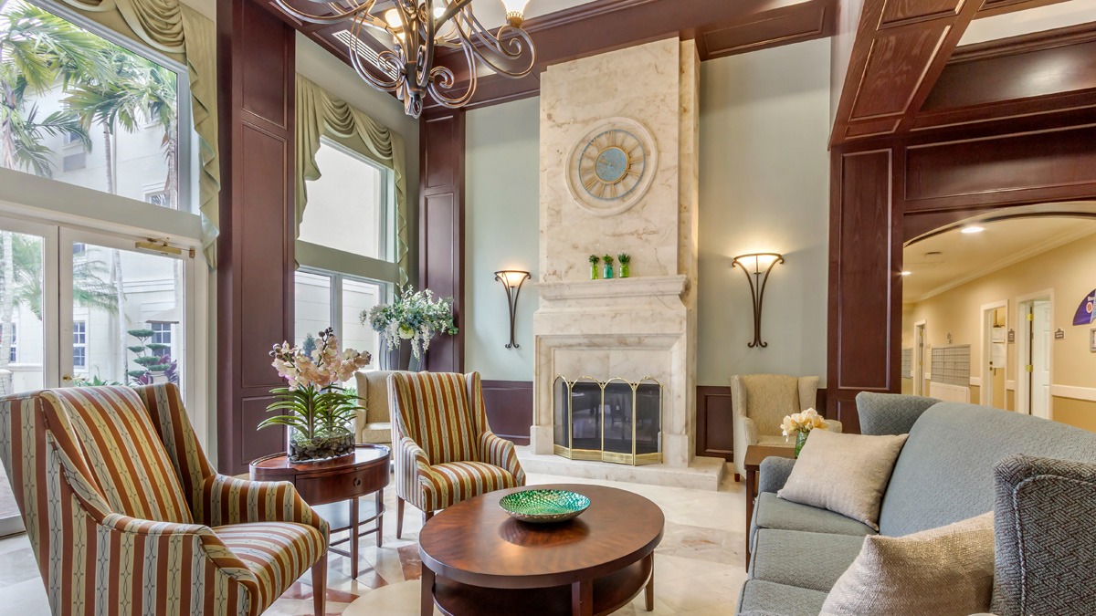 Brookdale North Naples Community Living Room