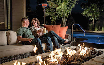 Propane fireplace outdoor living Sharp Energy