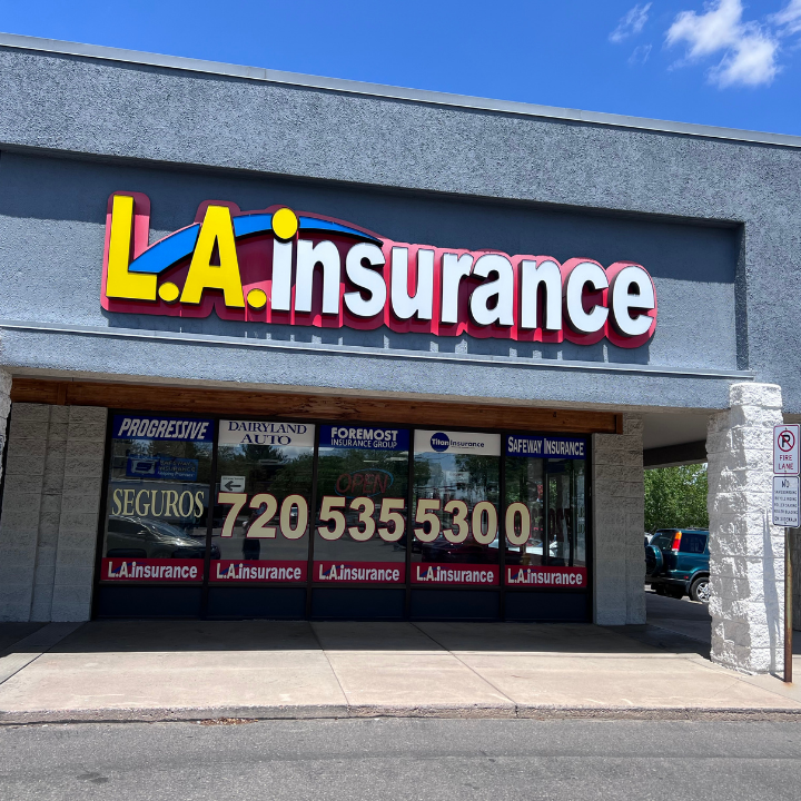 Exterior of the L.A. Insurance Agency located at 15271 East Mississippi Ave. in CO